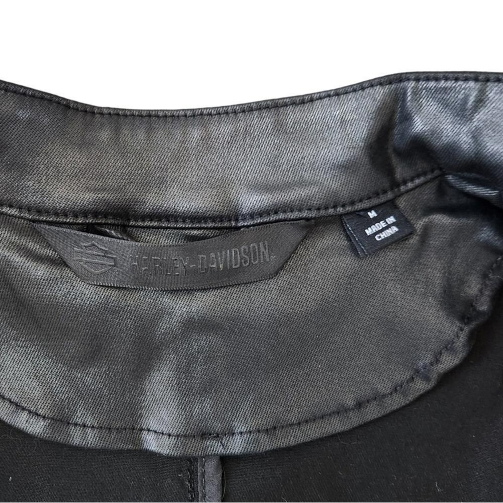 Harley-Davidson Women's Angel Wing Embroidered Moto Jacket Black Size M - Picture 4 of 9